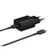 Csomagajánlat - Samsung EP-TA800XBEGWW gyári hálózati fekete gyorstöltő 3A Type - C bemenettel 25W EP-DG977BBE Type-C - Type-C adatkábellel 1m