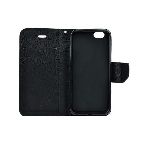 Fancy Xiaomi Mi8 oldalra nyíló mágneses könyv tok szilikon belsővel fekete