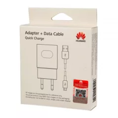   Bliszteres Huawei AP32 HW-059200EHQ fehér gyári gyors töltőfej 9.0V/5.0V - 2000mAh micro USB adatkábellel 18W