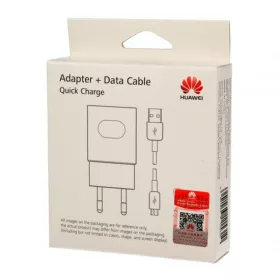   Bliszteres Huawei AP32 HW-059200EHQ fehér gyári gyors töltőfej 9.0V/5.0V - 2000mAh micro USB adatkábellel 18W