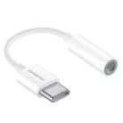 Bliszteres Huawei CM20 gyári Type-C - 3,5mm jack átalakító kábel fehér