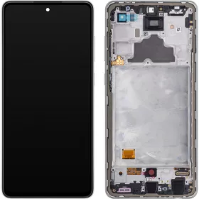   Samsung A726 Galaxy A72 5G (2020) fehér gyári LCD kijelző érintővel és kerettel