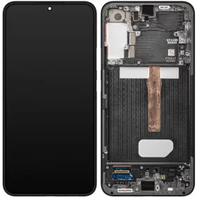   Samsung SM-S906 Galaxy S22 Plus (2022) Graphite szürke (GH82-27501E) gyári LCD kijelző érintővel és kerettel