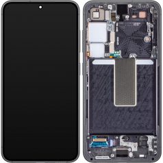   Samsung SM-S911 Galaxy S23 fekete (GH82-30480A) gyári LCD kijelző érintővel és kerettel