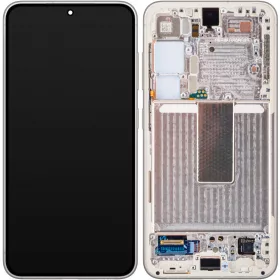   Samsung SM-S911 Galaxy S23 krém gyári LCD kijelző érintővel és kerettel