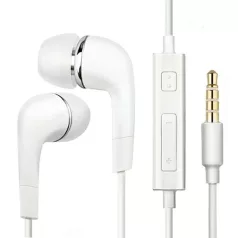   Utángyártott  fehér 3,5mm jack sztereo headset hangerőszabályzóval