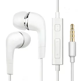   Utángyártott  fehér 3,5mm jack sztereo headset hangerőszabályzóval