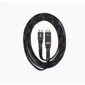 BigBen fonott lapos HDMI kábel 3.0 méter dobozban fekete