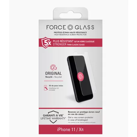 BigBen Force Glass Apple iPhone XR / iPhone 11 (6.1) előlapi védőfólia (csak a sík felületet védi)
