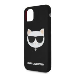   Karl Lagerfeld Choupette Apple iPhone 11 (6.1) 2019 hátlapvédő tok fekete (KLHCN61SLCHBK)
