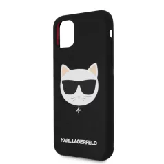  Karl Lagerfeld Choupette Apple iPhone 11 (6.1) 2019 hátlapvédő tok fekete (KLHCN61SLCHBK)