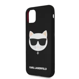   Karl Lagerfeld Choupette Apple iPhone 11 (6.1) 2019 hátlapvédő tok fekete (KLHCN61SLCHBK)