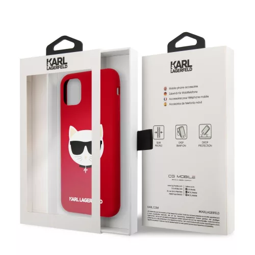 Karl Lagerfeld Choupette Apple iPhone 11 (6.1) 2019 hátlapvédő tok piros (KLHCN61SLCHRE)