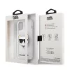 Karl Lagerfeld Choupette Head Apple iPhone 12 / 12 Pro 2020 (6.1) Glitter hátlapvédő tok ezüst (KLHCP12MCHTUGLS)