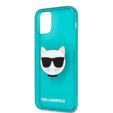 Karl Lagerfeld Choupette Apple iPhone 12 / 12 Pro 2020 (6.1) hátlapvédő tok Fluo Blue (KLHCP12MCHTRB)
