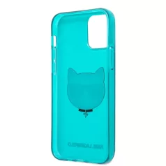   Karl Lagerfeld Choupette Apple iPhone 12 / 12 Pro 2020 (6.1) hátlapvédő tok Fluo Blue (KLHCP12MCHTRB)