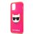 Karl Lagerfeld Choupette Apple iPhone 12 / 12 Pro 2020 (6.1) hátlapvédő tok Fluo Pink (KLHCP12MCHTRP)
