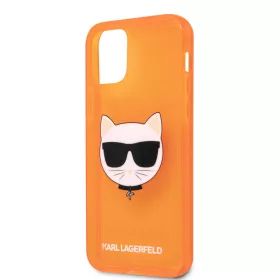   Karl Lagerfeld TPU Choupette Apple iPhone 12 / 12 Pro 2020 (6.1) hátlapvédő tok Fluo Orange (KLHCP12MCHTRO)