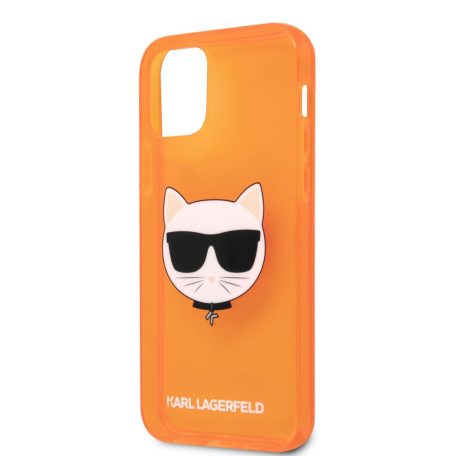 Karl Lagerfeld Choupette Apple iPhone 12 Pro Max 2020 (6.7) hátlapvédő tok Fluo Orange (KLHCP12LCHTRO)
