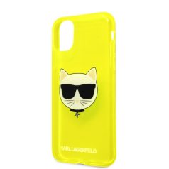   Karl Lagerfeld TPU Choupette Apple iPhone 11 (6.1) 2019 hátlapvédő tok Fluo Yellow (KLHCN61CHTRY)