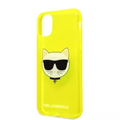   Karl Lagerfeld TPU Choupette Apple iPhone 11 (6.1) 2019 hátlapvédő tok Fluo Yellow (KLHCN61CHTRY)