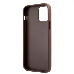   Guess Apple iPhone 12 / 12 Pro 2020 (6.1) PU 4G Printed Stripe Case hátlapvédő tok barna (GUHCP12M4GDBR)