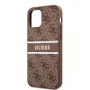 Guess Apple iPhone 12 Pro Max 2020 (6.7) PU 4G Printed Stripe Case hátlapvédő tok barna (GUHCP12L4GDBR)