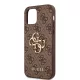 Guess Apple iPhone 12 Pro Max 2020 (6.7) PU 4G Metal Logo Case hátlapvédő tok barna (GUHCP12L4GMGBR)