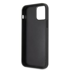   Guess Apple iPhone 12 / 12 Pro 2020 (6.1) PU 4G Metal Logo Case hátlapvédő tok fekete (GUHCP12M4GMGGR)