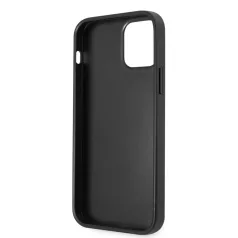   Guess Apple iPhone 12 Pro Max 2020 (6.7) PU 4G Metal Logo Case hátlapvédő tok fekete (GUHCP12L4GMGGR)