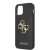 Guess Apple iPhone 12 Pro Max 2020 (6.7) PU Saffiano Big 4G Metal Logo Case hátlapvédő tok fekete (GUHCP12LSA4GGBK)