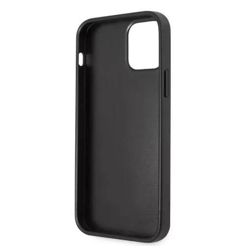 Guess Apple iPhone 12 Pro Max 2020 (6.7) PU Saffiano Big 4G Metal Logo Case hátlapvédő tok fekete (GUHCP12LSA4GGBK)