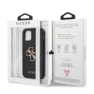 Guess Apple iPhone 12 Pro Max 2020 (6.7) PU Saffiano Big 4G Metal Logo Case hátlapvédő tok fekete (GUHCP12LSA4GGBK)
