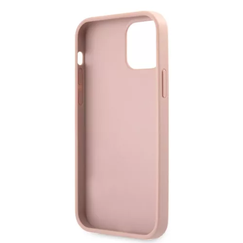 Guess Apple iPhone 12 Pro Max 2020 (6.7) PU Saffiano Big 4G Metal Logo Case hátlapvédő tok pink (GUHCP12LSA4GGPI)