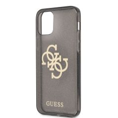   Guess Apple iPhone 12 Pro Max 2020 (6.7) TPU Big 4G Full Glitter Case hátlapvédő tok fekete (GUHCP12LPCUGL4GBK)