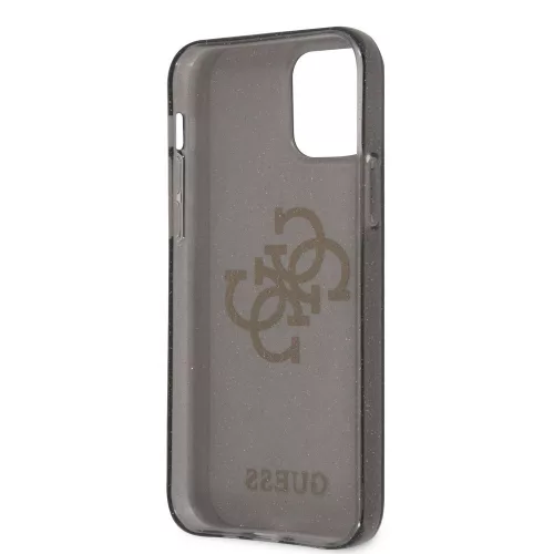 Guess Apple iPhone 12 Pro Max 2020 (6.7) TPU Big 4G Full Glitter Case hátlapvédő tok fekete (GUHCP12LPCUGL4GBK)