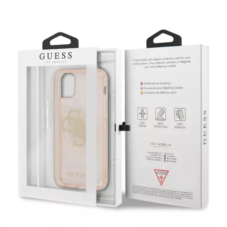 Guess Apple iPhone 12 Pro Max 2020 (6.7) TPU Big 4G Full Glitter Case hátlapvédő tok arany (GUHCP12LPCUGL4GGO)