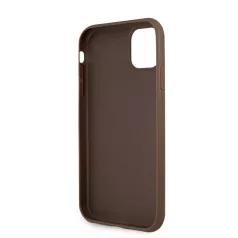   Guess Apple iPhone 11 (6.1) 2019 PU 4G Printed Stripe Case hátlapvédő tok barna (GUHCN614GDBR)