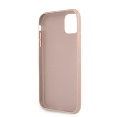   Guess Apple iPhone 11 (6.1) 2019 PU 4G Printed Stripe hátlapvédő tok pink (GUHCN614GDPI)