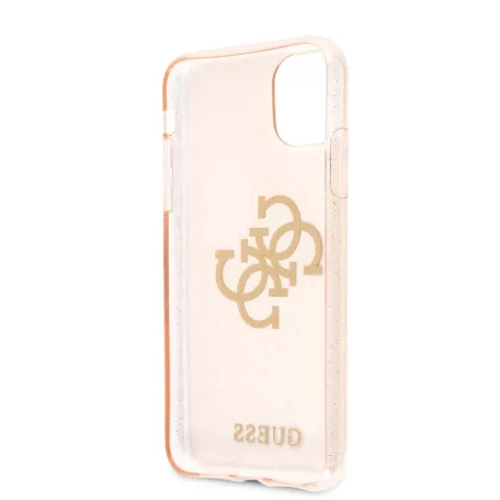 Guess Apple iPhone 11 (6.1) 2019 TPU Big 4G Full Glitter Case hátlapvédő tok arany (GUHCN61PCUGL4GGO)