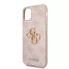 Guess Apple iPhone 11 (6.1) 2019 PU 4G Metal Logo hátlapvédő tok pink (GUHCN614GMGPI)