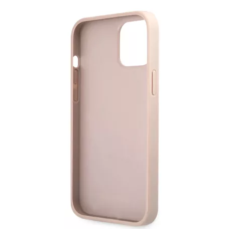 Guess Apple iPhone 12 / 12 Pro 2020 (6.1) PU 4G Metal Logo hátlapvédő tok pink (GUHCP12M4GMGPI)