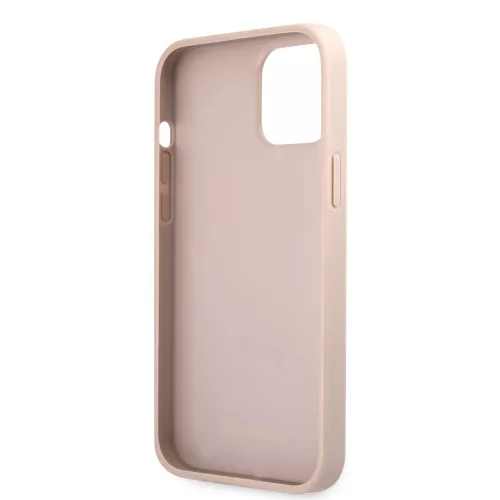 Guess Apple iPhone 12 Pro Max 2020 (6.7) PU 4G Metal Logo hátlapvédő tok pink (GUHCP12L4GMGPI)