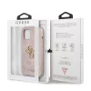 Guess Apple iPhone 12 Pro Max 2020 (6.7) PU 4G Metal Logo hátlapvédő tok pink (GUHCP12L4GMGPI)