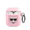 Karl Lagerfeld Choupette Apple AirPods 1/2 szilikon tok pink (KLA2UCHGP)