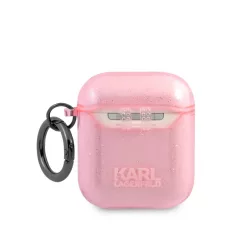   Karl Lagerfeld Choupette Apple AirPods 1/2 szilikon tok pink (KLA2UCHGP)