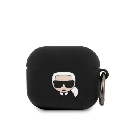 Karl Lagerfeld Apple Airpods 3 szilikon tok fekete (KLACA3SILKHBK)