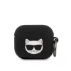 Karl Lagerfeld Choupette Head Apple Airpods 3 szilikon tok fekete (KLACA3SILCHBK)