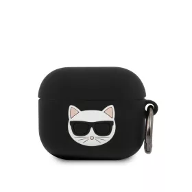   Karl Lagerfeld Choupette Head Apple Airpods 3 szilikon tok fekete (KLACA3SILCHBK)