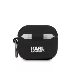   Karl Lagerfeld Choupette Head Apple Airpods 3 szilikon tok fekete (KLACA3SILCHBK)